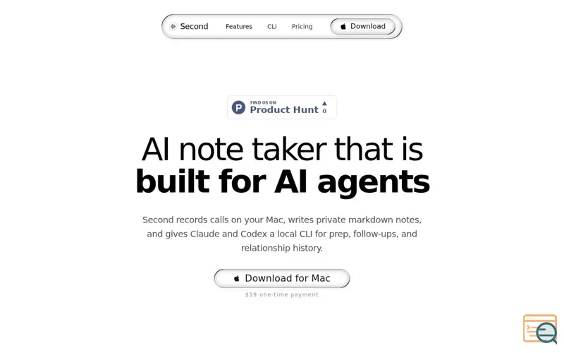 Screenshot of Second