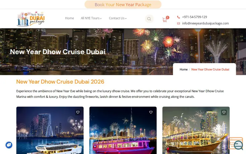 Screenshot of New Year Dubai Package