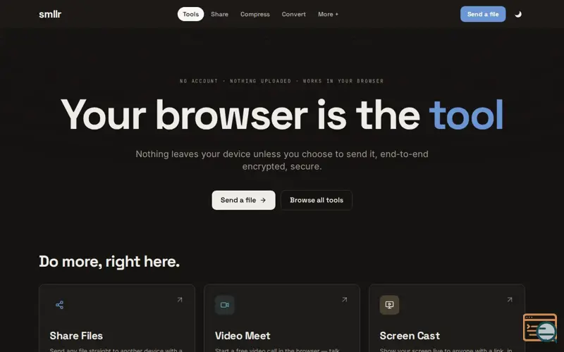 Screenshot of smllr