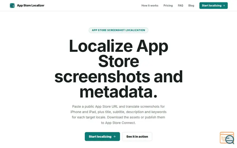 Screenshot of App Store Localizer, a launch using Forpsi DNS