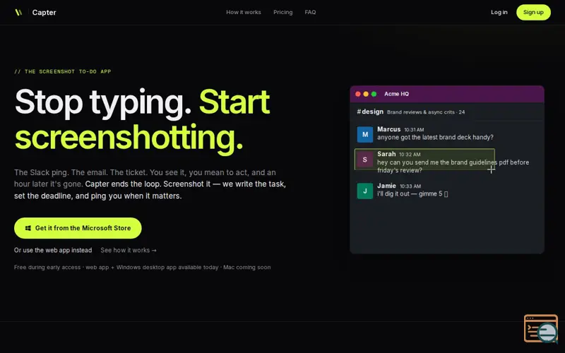 Screenshot of Capter