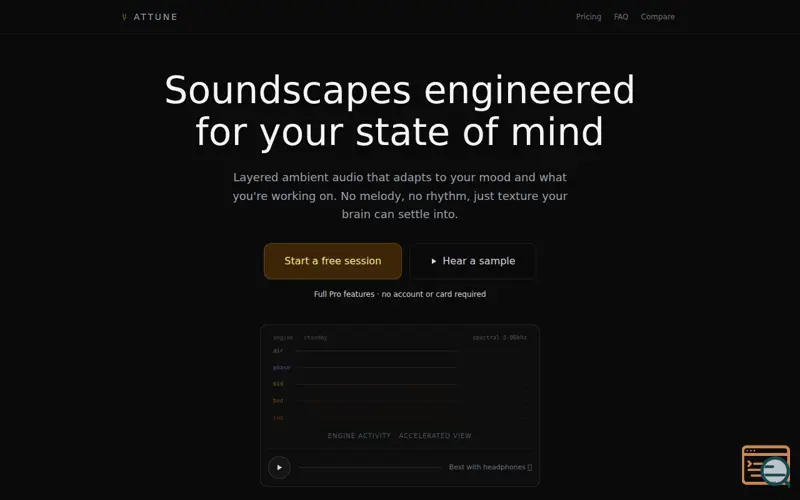 Screenshot of Attune Audio