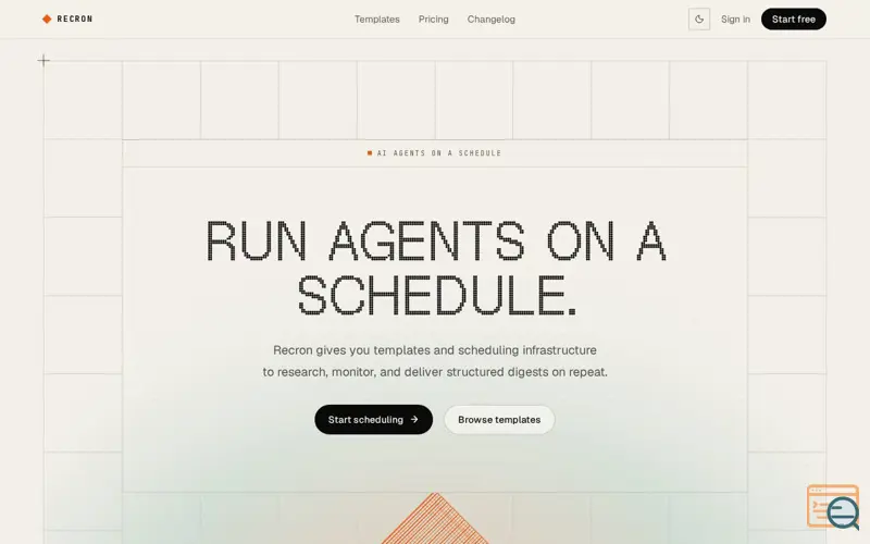 Screenshot of Recron