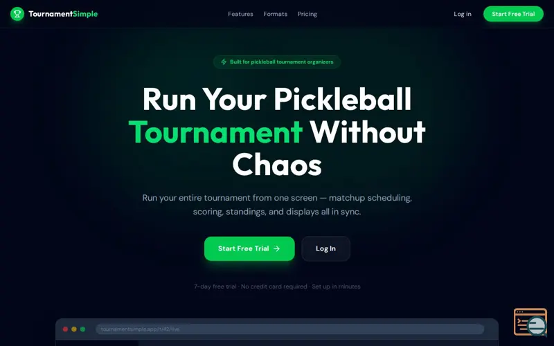 Screenshot of TournamentSimple — Pickleball Software