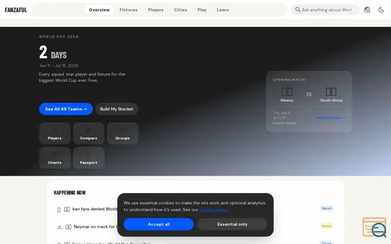 Screenshot of Fanzaful