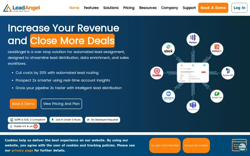 Screenshot of LeadAngel