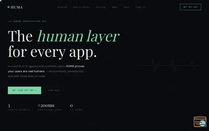 Screenshot of HUMA