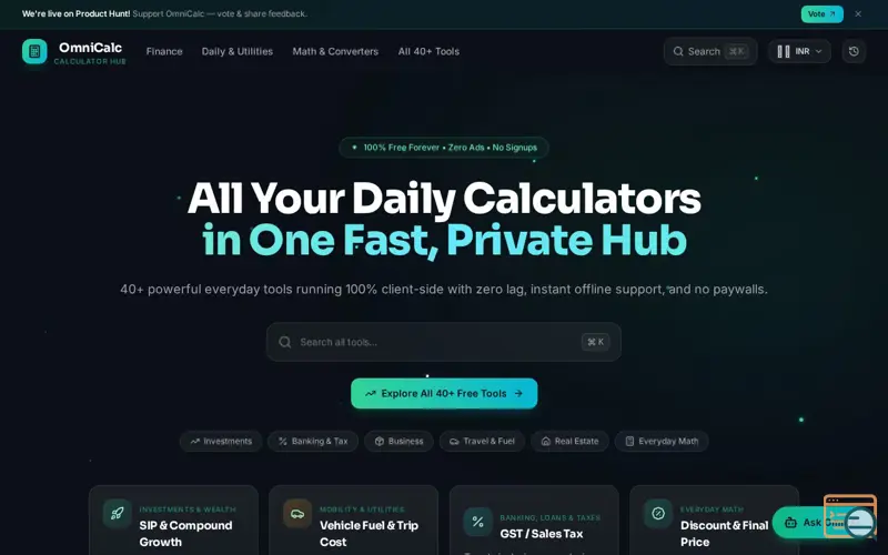 Screenshot of OmniCalc