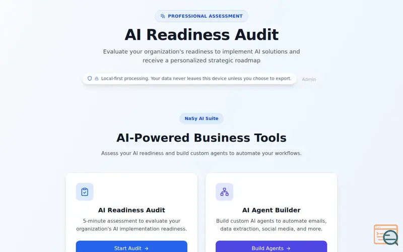 Screenshot of AI Readiness Audit
