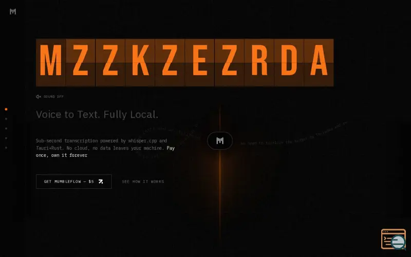 Screenshot of MumbleFlow