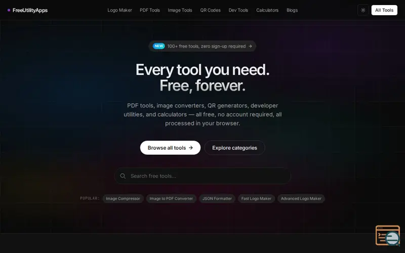 Screenshot of FreeUtilityApps
