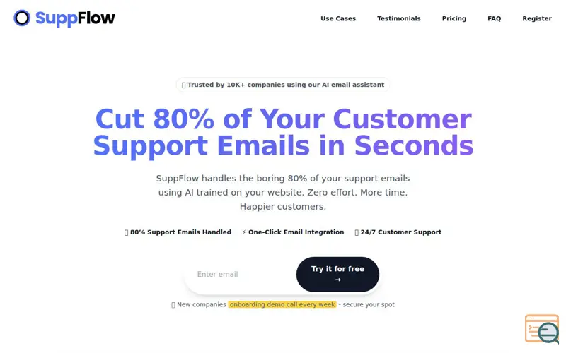 Screenshot of SuppFlow