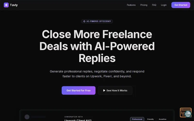 Screenshot of Tavly
