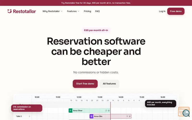Screenshot of Restotailor