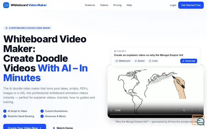Screenshot of Whiteboard Video Maker