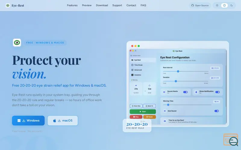 Screenshot of Eye-Rest