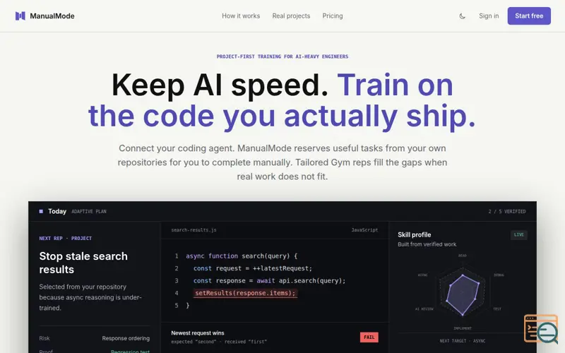 Screenshot of ManualMode