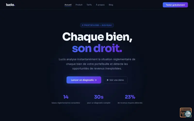 Screenshot of lucio.immo