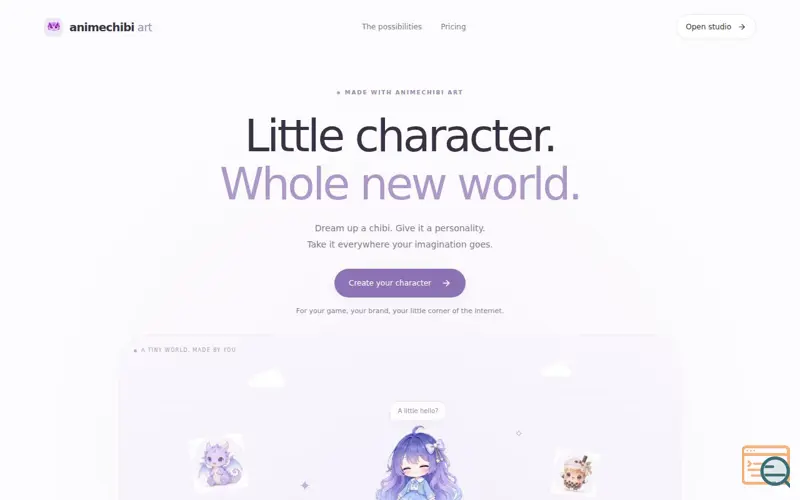 Screenshot of Anime Chibi Art | Create Cute Anime Chibi Art & Animations, a launch using SmolLaunch