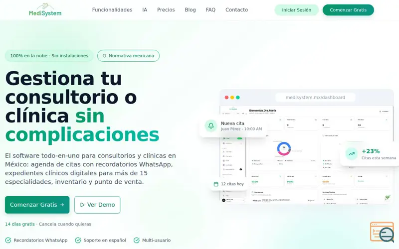 Screenshot of MediSystem