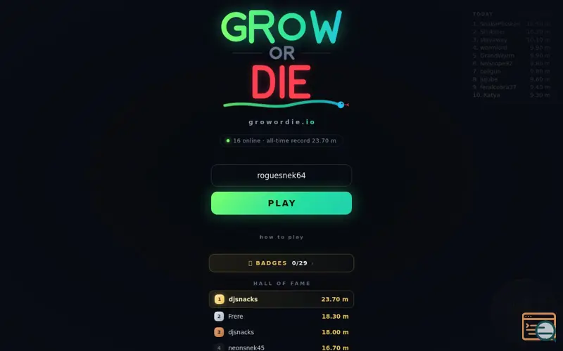 Screenshot of Growordie