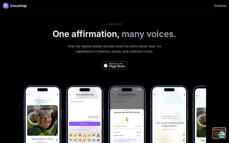 Screenshot of Voxontop