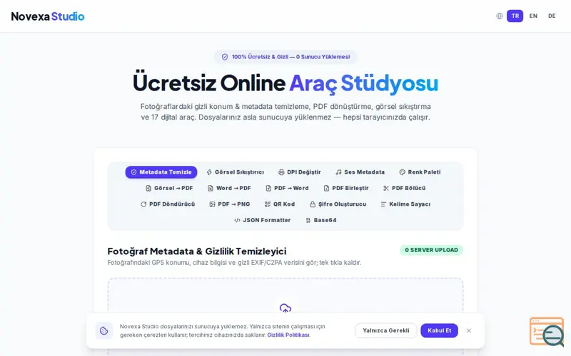 Screenshot of Novexa Studio