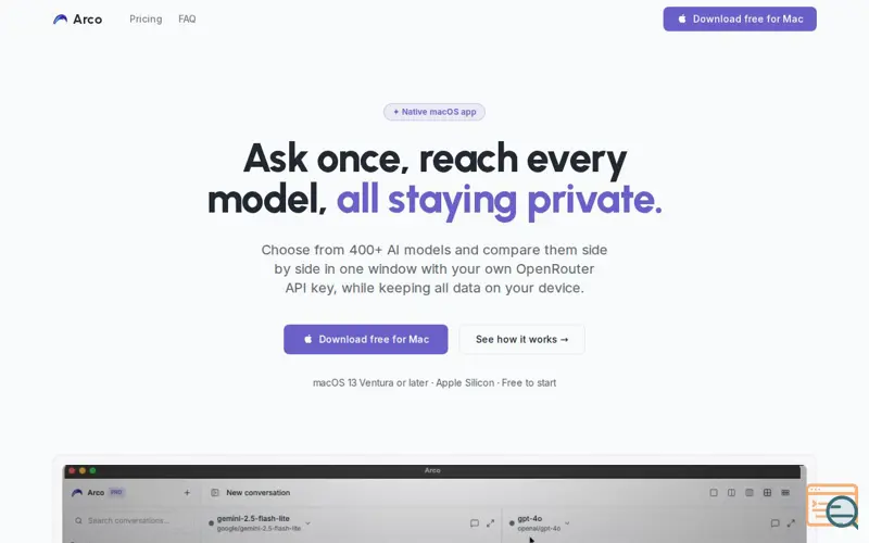 Screenshot of Arco