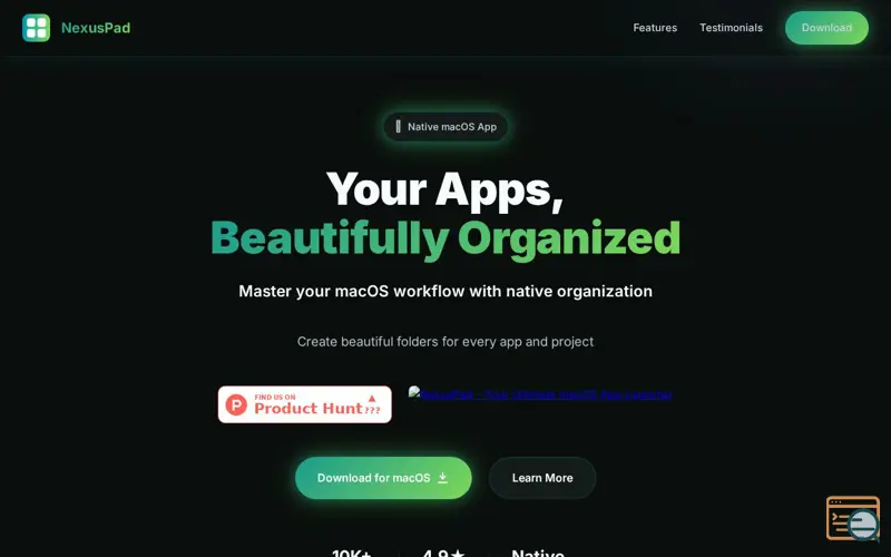 Screenshot of NexusPad