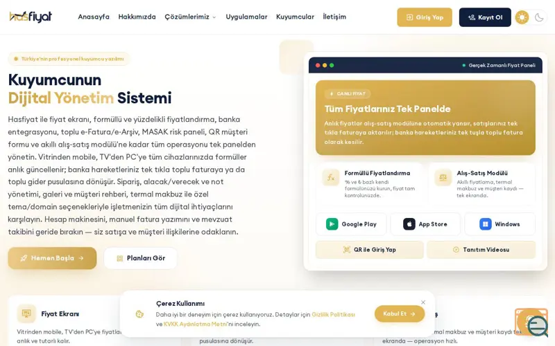 Screenshot of Hasfiyat