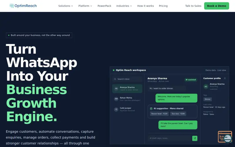 Screenshot of Optim Reach | WhatsApp Business Automation Platform
