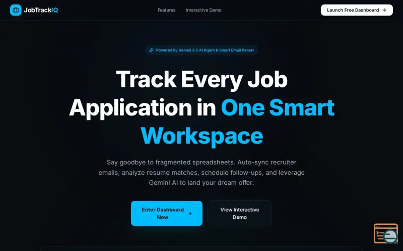 Screenshot of JobTrackIQ