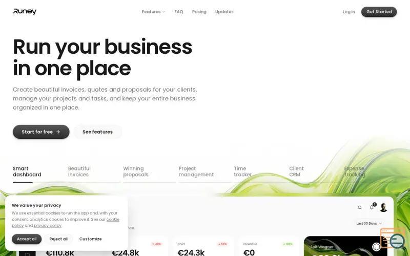 Screenshot of Runey