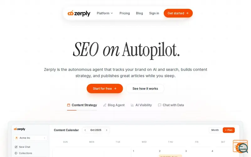 Screenshot of Zerply