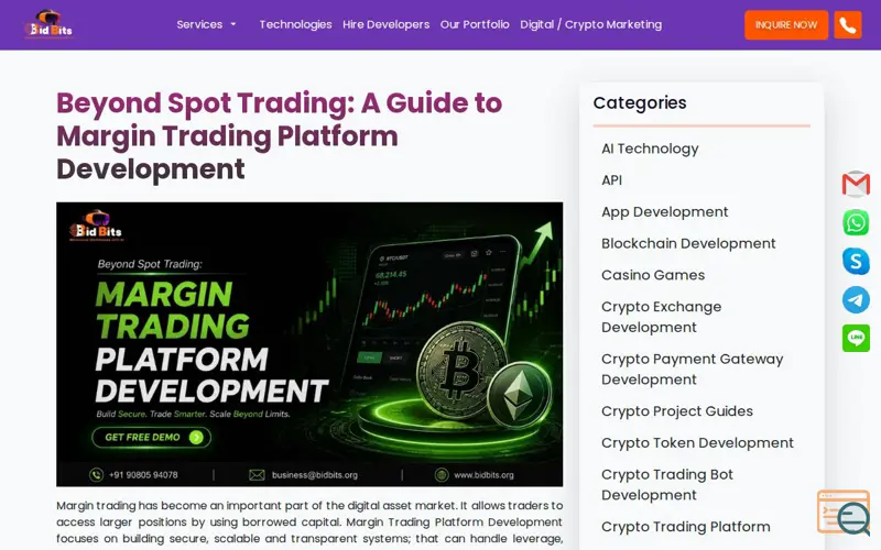 Screenshot of Margin Trading Platform, a launch using Google Hosted Libraries