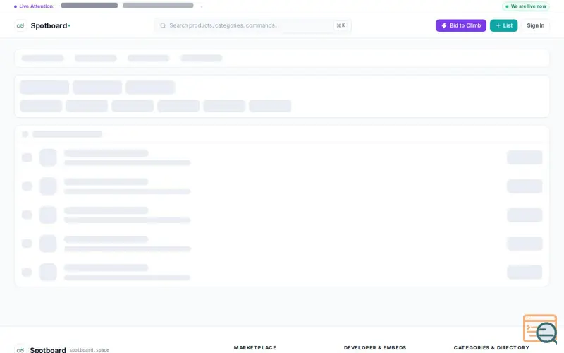 Screenshot of Spotboard