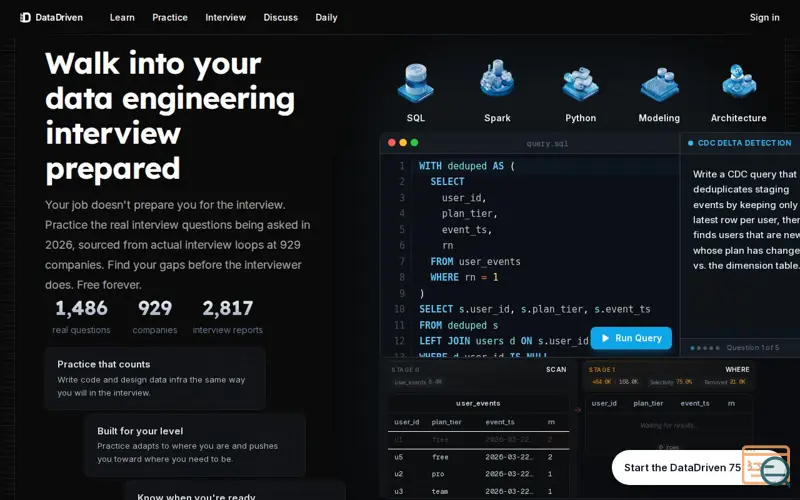 Screenshot of DataDriven