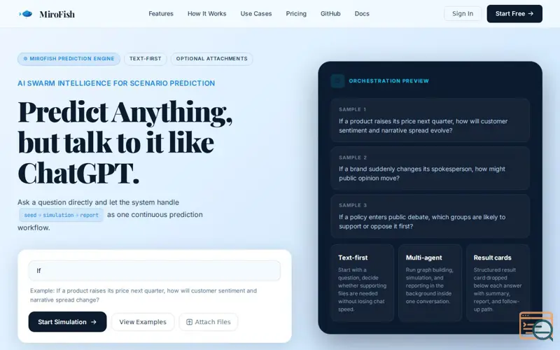 Screenshot of MiroFish