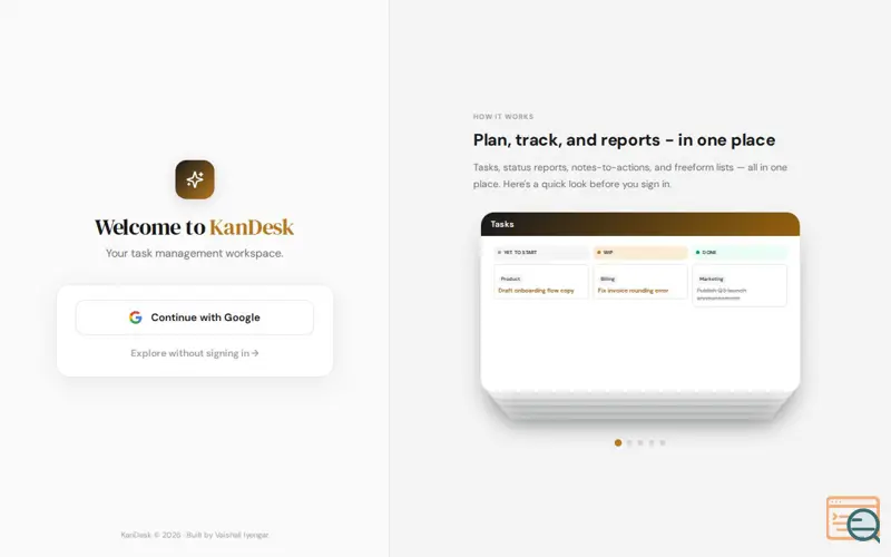 Screenshot of KanDesk