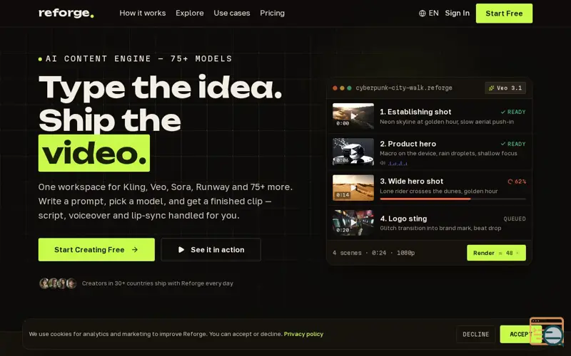 Screenshot of Reforge