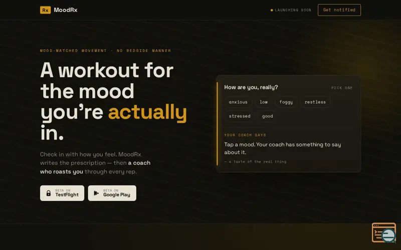 Screenshot of MoodRx 