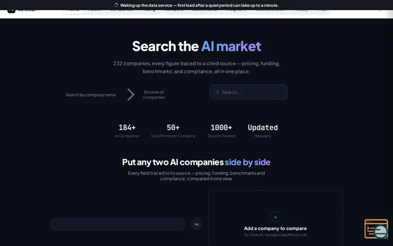 Screenshot of AI Intel - Research & Compare AI Tools
