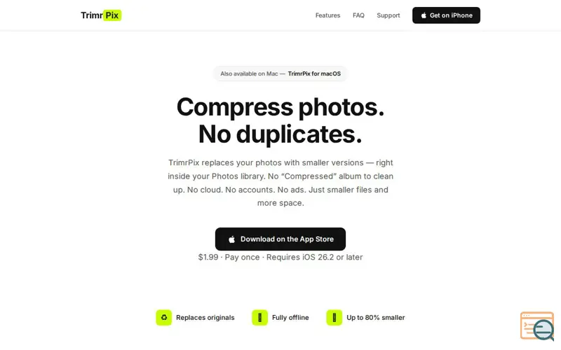 Screenshot of TrimrPix