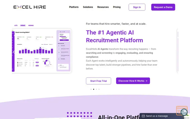 Screenshot of Excelhire