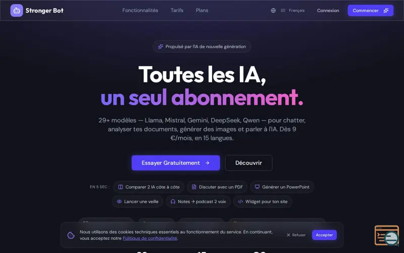 Screenshot of Stronger Bot