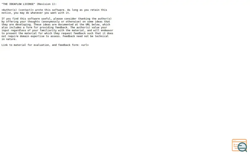 Screenshot of Ideaflow Software License