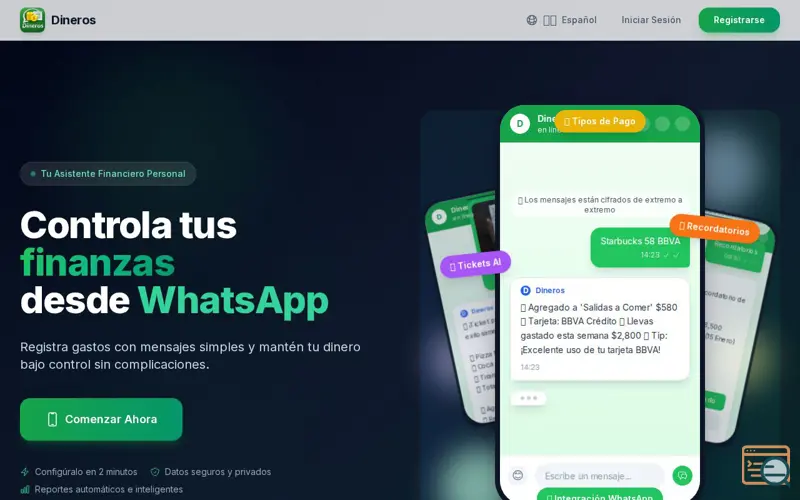Screenshot of Dineros