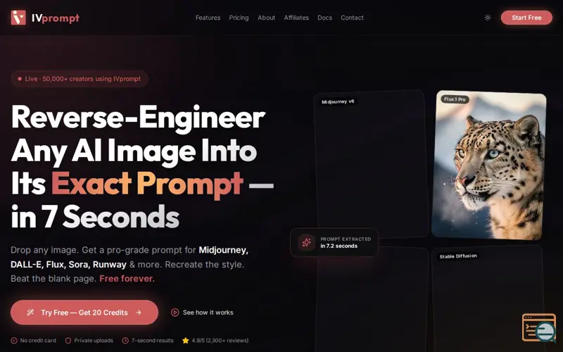 Screenshot of IVprompt