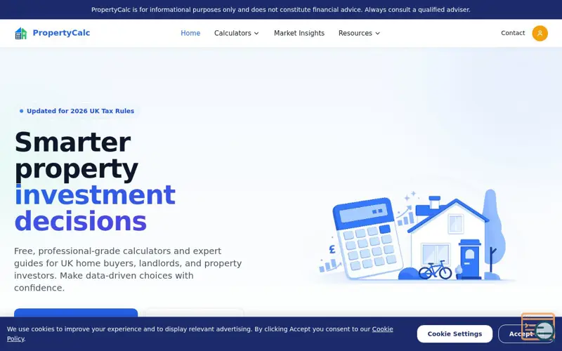 Screenshot of UK Property Calculator