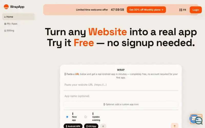 Screenshot of WrapApp - iOS & Android